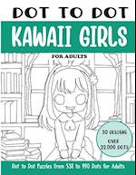 Dot to Dot Kawaii Girls for Adults