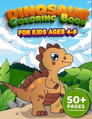 Dinosaur Coloring Book for Kids Ages 4-8