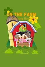 On the farm coloring book