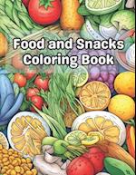 Food and Snacks Coloring Book