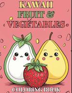 Kawaii Cute Fruit & Vegetable Children's Coloring Book