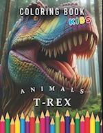 T-Rex Coloring Book Kids