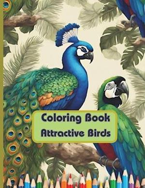 Coloring Book Attractive Birds