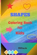 Shapes learning book for kids; Shapes coloring book; kids activity book