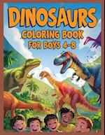 Dinosaurs coloring book for kids 4-8