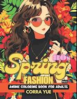 80s Spring Fashion - Anime Coloring Book For Adults Vol.1