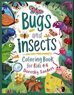 Bugs and insects coloring book for kids 4-8