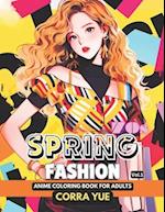 70s Spring Fashion - Anime Coloring Book For Adults Vol.1