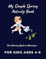 My Simple Spring Activity Coloring Book For Kids