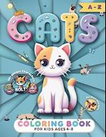 Cats Coloring Book for Kids Ages 4-8