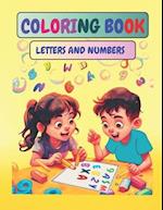 Coloring book letters and numbers