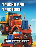 Trucks and Tractors Coloring Book