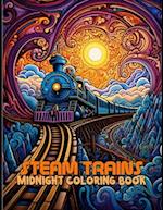 Steam Trains Coloring Book