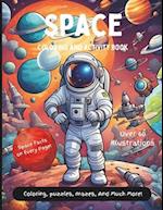 Space Coloring and Activity Book for Kids Ages 4-8