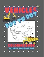 Vehicles Dot to Dot Coloring Book