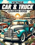 Vintage Car & Trucks coloring book