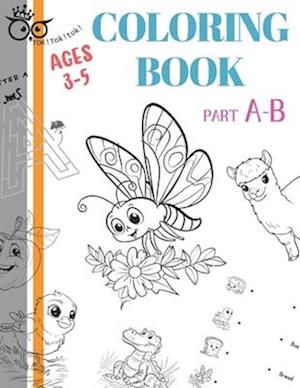 TOKToktok Coloring Book AGES 3-5 PART A-B