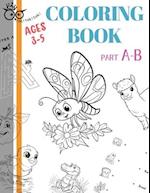 TOKToktok Coloring Book AGES 3-5 PART A-B