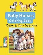 Baby Horses Coloring Book