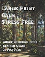 Large Print - Calm - Stress Free (Adult Coloring Book)