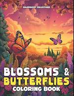Blossoms & Butterflies Coloring Book
