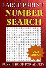 Large Print Number Search Puzzle Book for Adults