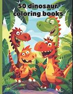 50 Dinosaur Coloring Books