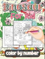 Dinosaur Color By Number For Kid