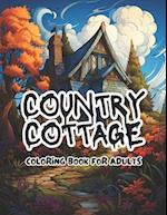 Country Cottage Coloring Book for Adults