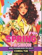 70s Spring Fashion - Anime Coloring Book For Adults Vol.2