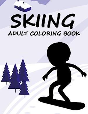 Skiing Adult Coloring Book