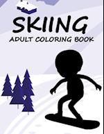 Skiing Adult Coloring Book