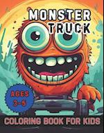 Monster Truck Coloring Book for Kids Ages 3-5