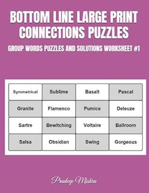 Bottom Line Large Print Connections Puzzles