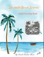 ZenDoodle Beach Scenes Adult Coloring Book