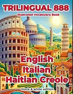 Trilingual 888 English Italian Haitian Creole Illustrated Vocabulary Book