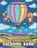 Boho Landscapes Coloring Book