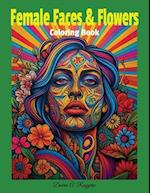 "Female Faces & Flowers" Teen/Adult Coloring Book
