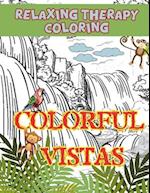 Colorful Vistas Relaxing Therapy Coloring