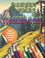 Summer camping coloring book