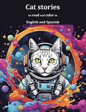 Cat stories to read and color in English and Spanish.