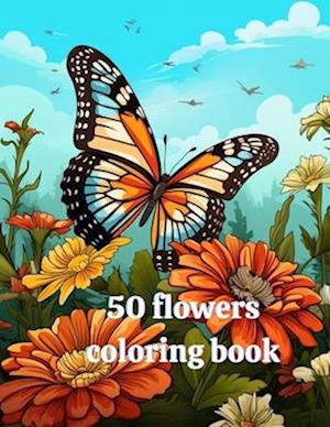 Butterflies and Flowers Coloring Book