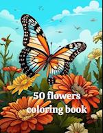 Butterflies and Flowers Coloring Book