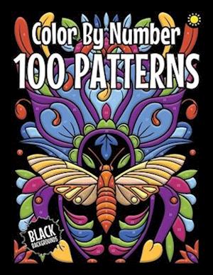 100 Patterns Color By Number for Adults (Black Backgrounds)