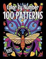 100 Patterns Color By Number for Adults (Black Backgrounds)