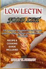 Low Lectin Food List