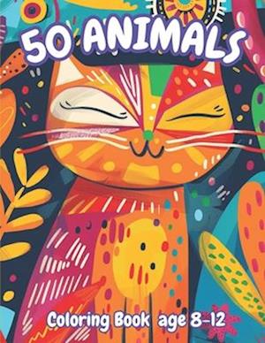 50 Animals Coloring Book