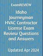 Idaho Journeyman HVAC Contractor License Exam Review Questions and Answers