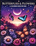 Butterfly and Flowers Coloring Book For Kids