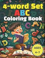 4-word Set ABC Coloring Book